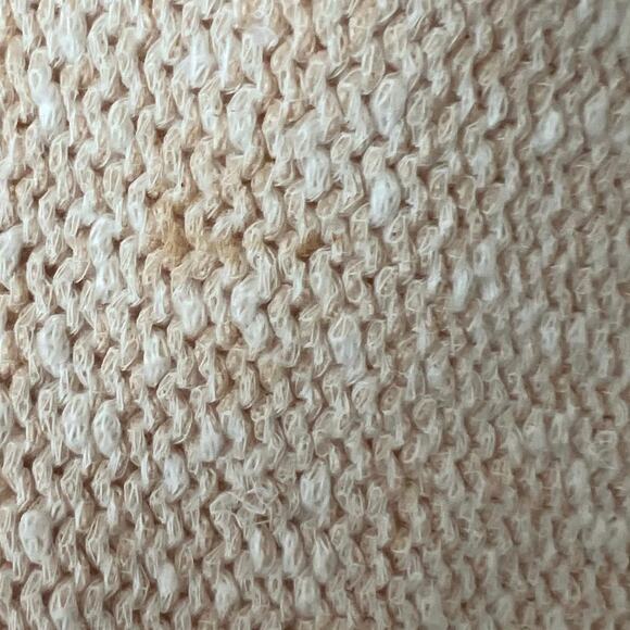 Free People Bright Lights V- Neck Neutral Knit Slouchy Sweater Size L - Picture 6 of 12